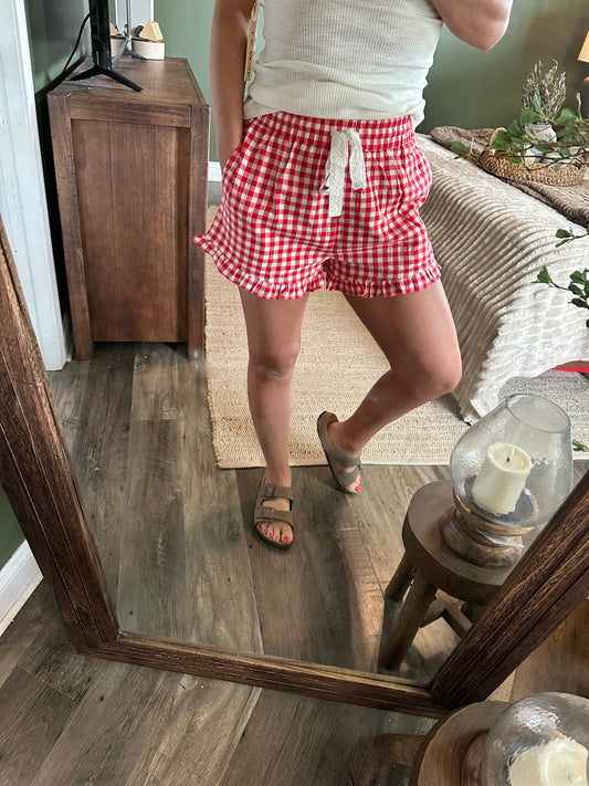 Picnic Perfect Gingham Shorts ❤️🤍