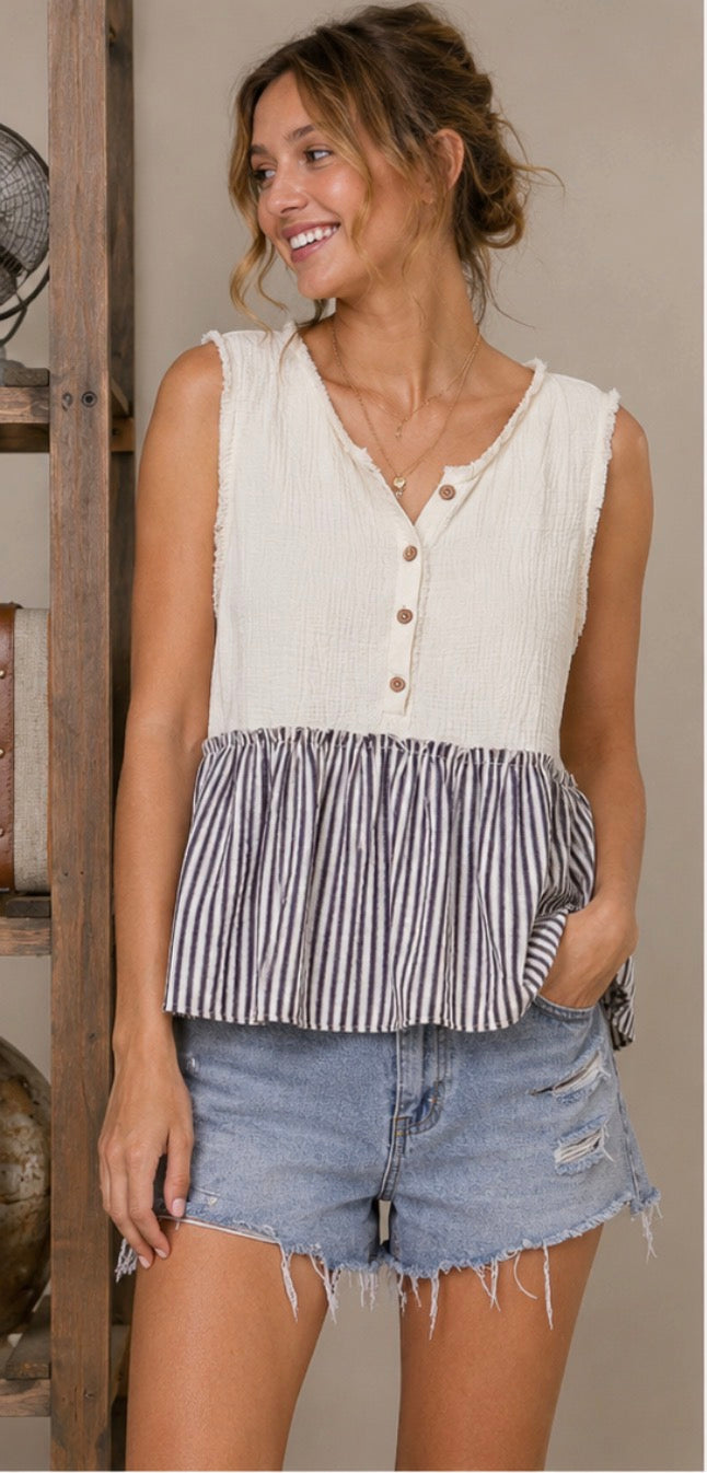 Harbor Breeze Peplum Top