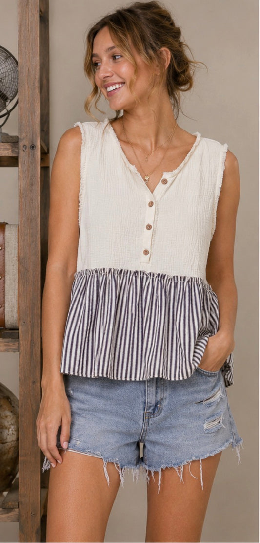 Harbor Breeze Peplum Top