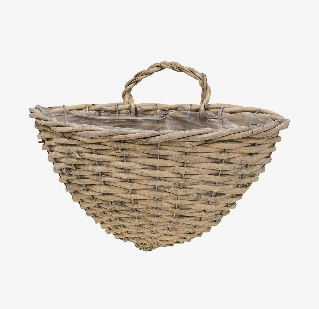 Whitewashed Nested Oval Wall Baskets (Set of 2)