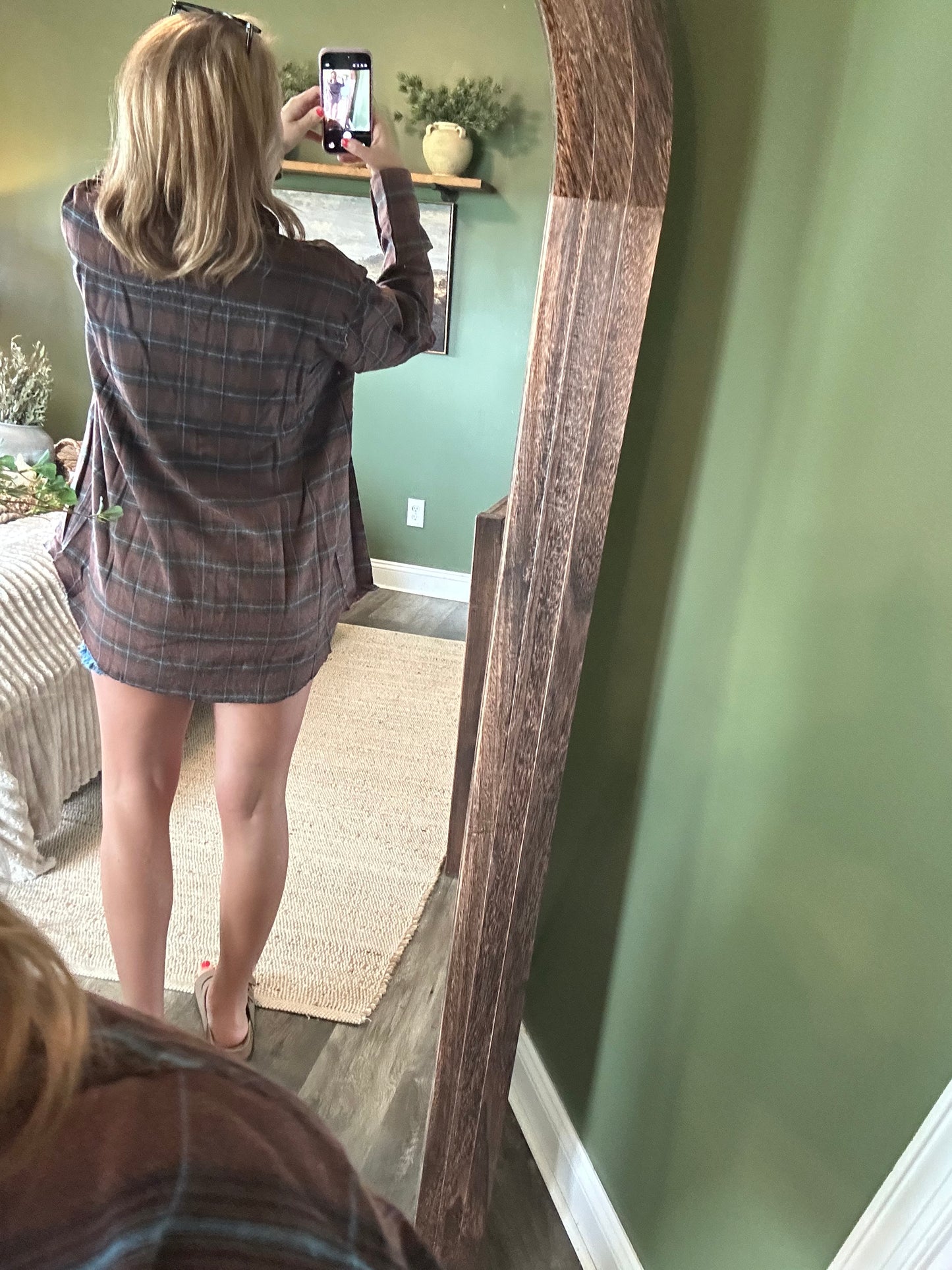 Chocolate Cabin Flannel Shacket