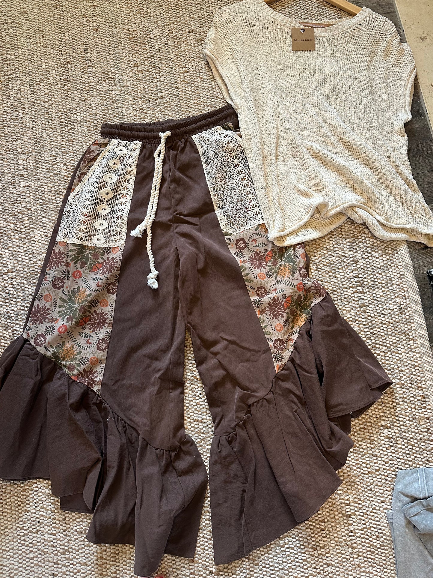 Harvest Patchwork Palazzo Pants