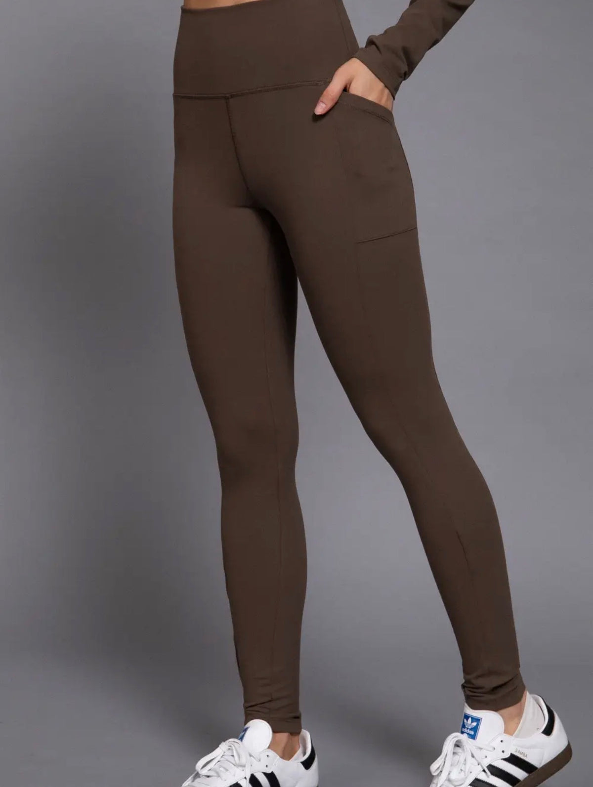 Jolene Mocha High-Rise Pocket Leggings
