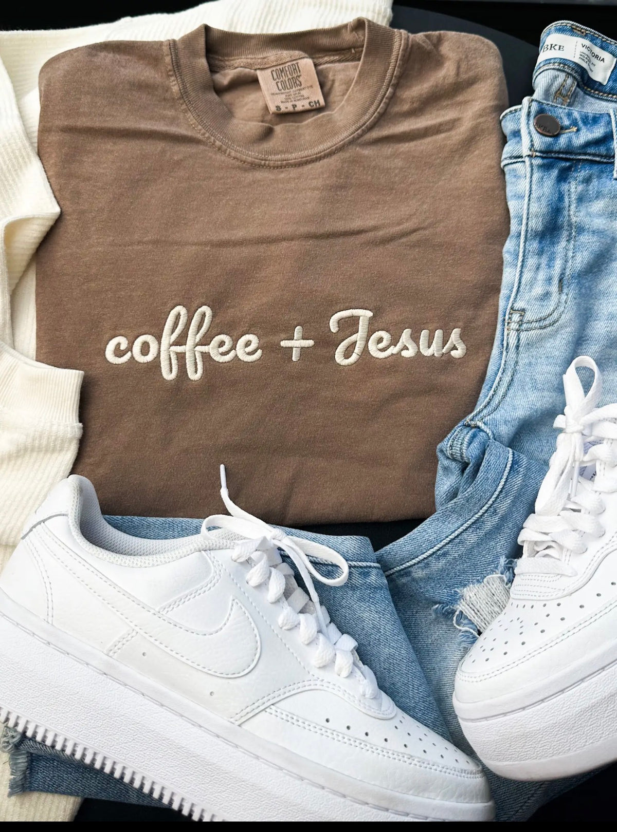 Coffee plus Jesus, comfort colors shirt