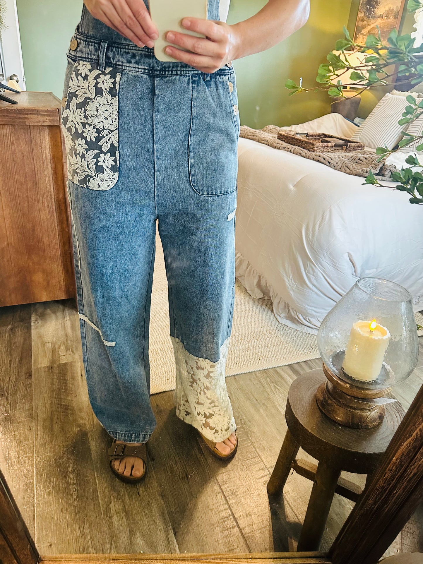 Lace & Denim Daydream Overalls