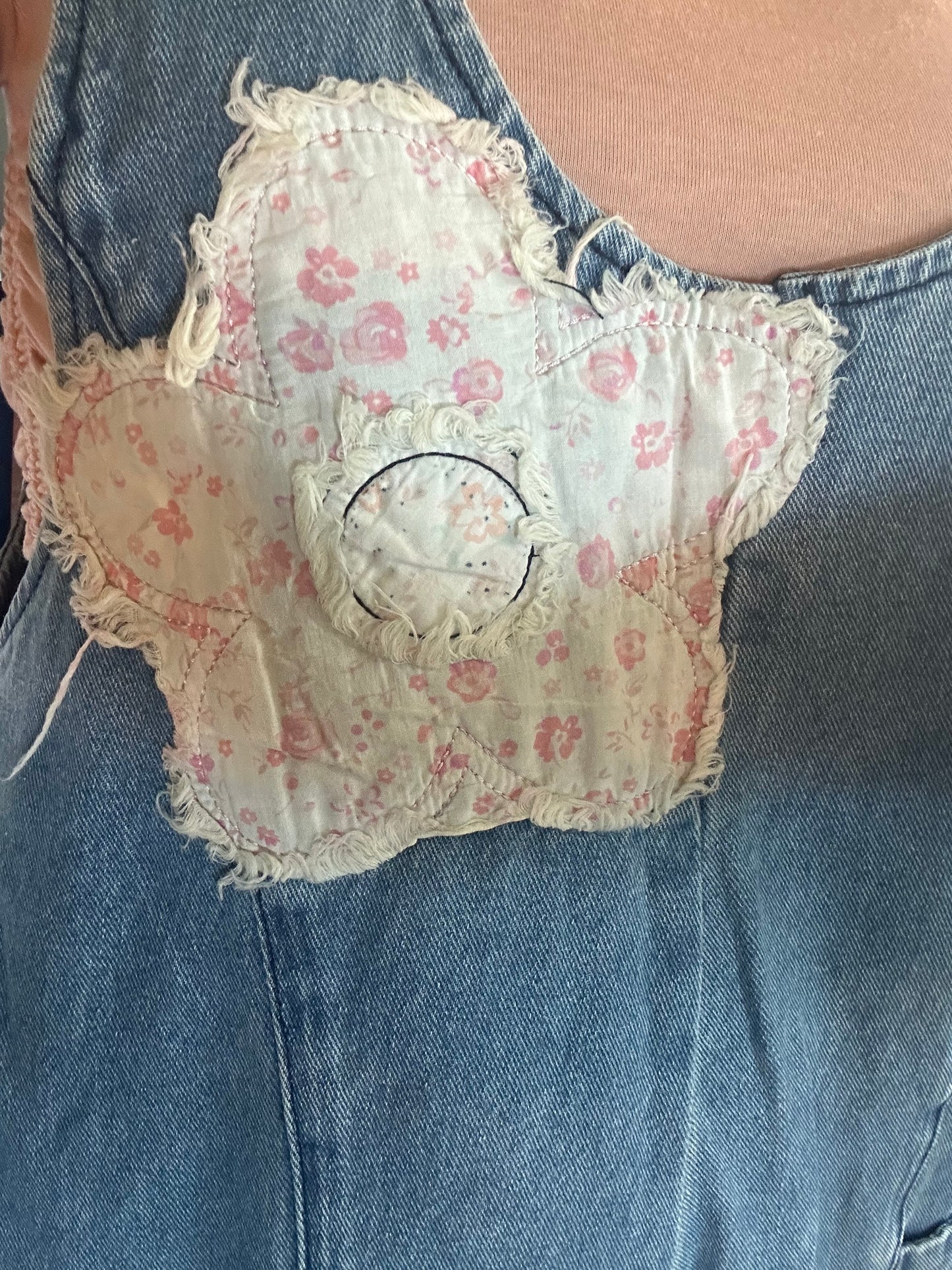 🌸🩵 PATCHWORK PRAIRIE OVERALLS 🩵🌸