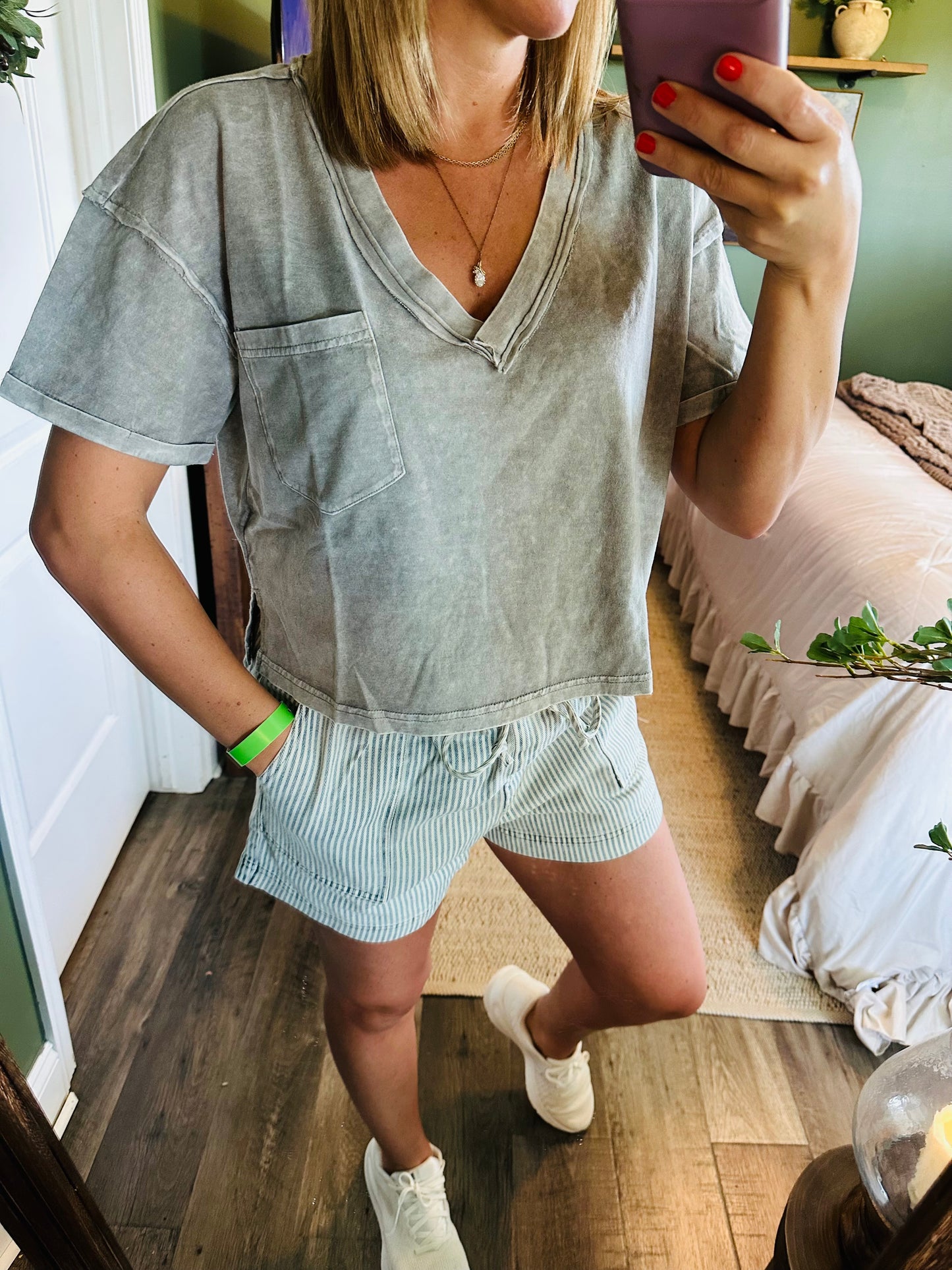 🩶 Silver Lining Mineral Wash Tee