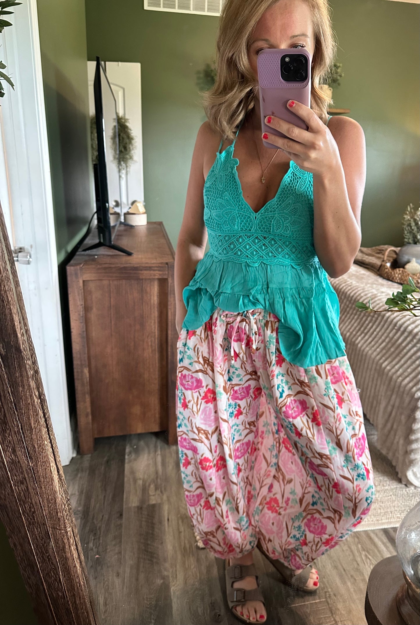 Blush Garden Harem Pants