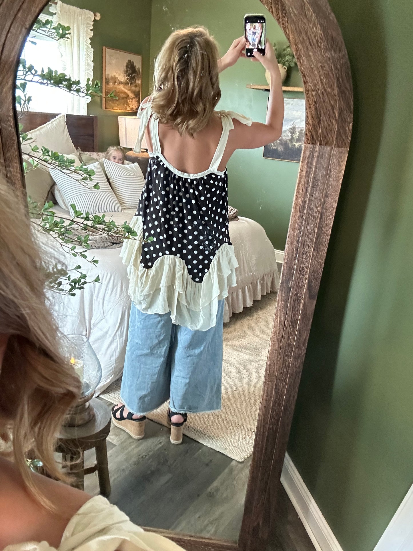 Midnight Mocha Ruffle Tank