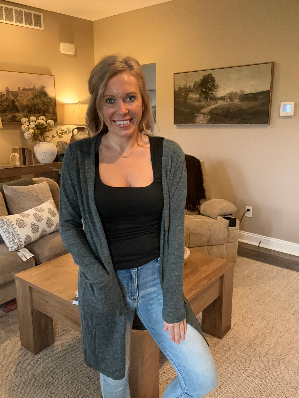 The Everly Cardigan – Forest Green
