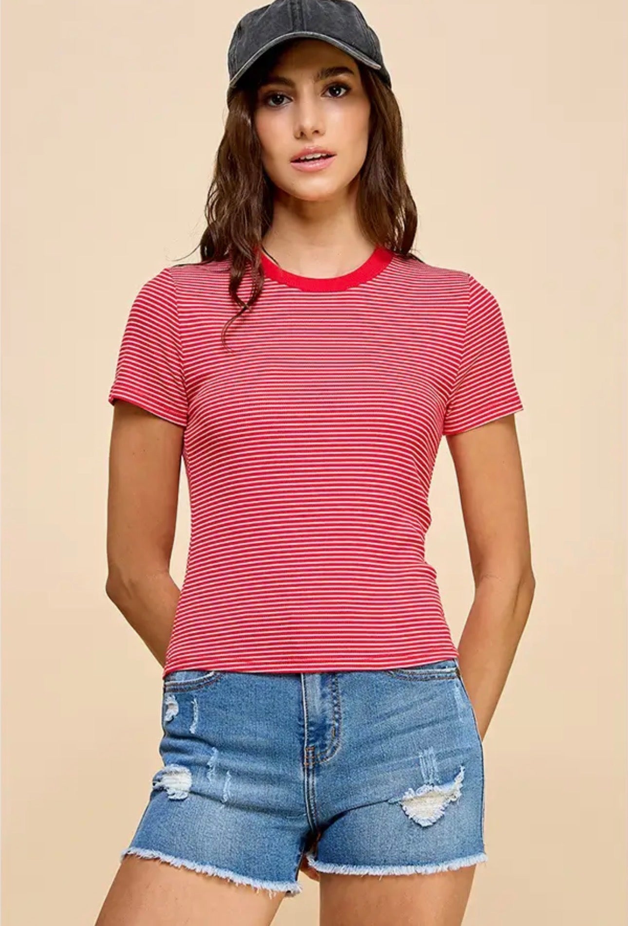 Cherry Picnic Stripe Tee