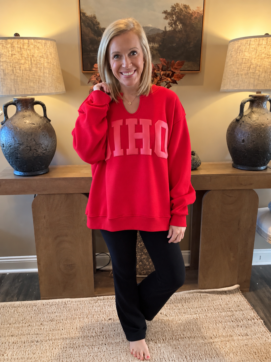 The Scarlett Ohio Embossed Sweatshirt ❤️