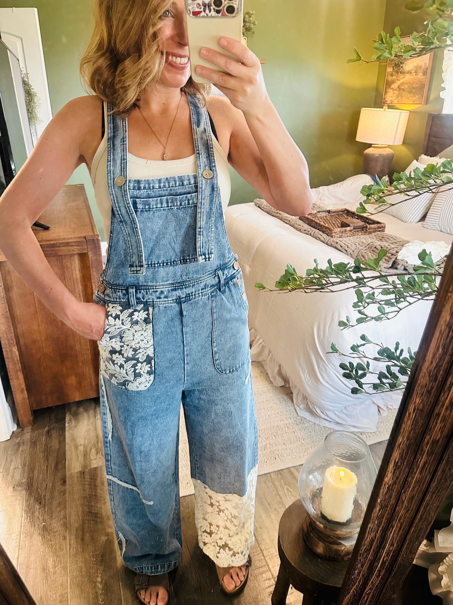 Lace & Denim Daydream Overalls