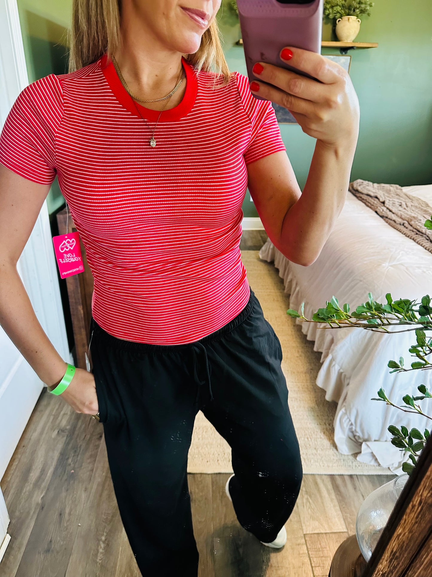 Cherry Picnic Stripe Tee