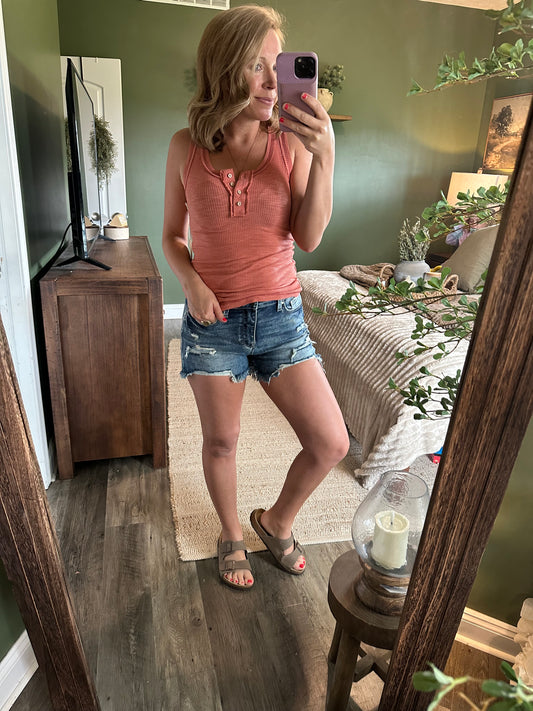 Sunset Glow Henley Tank