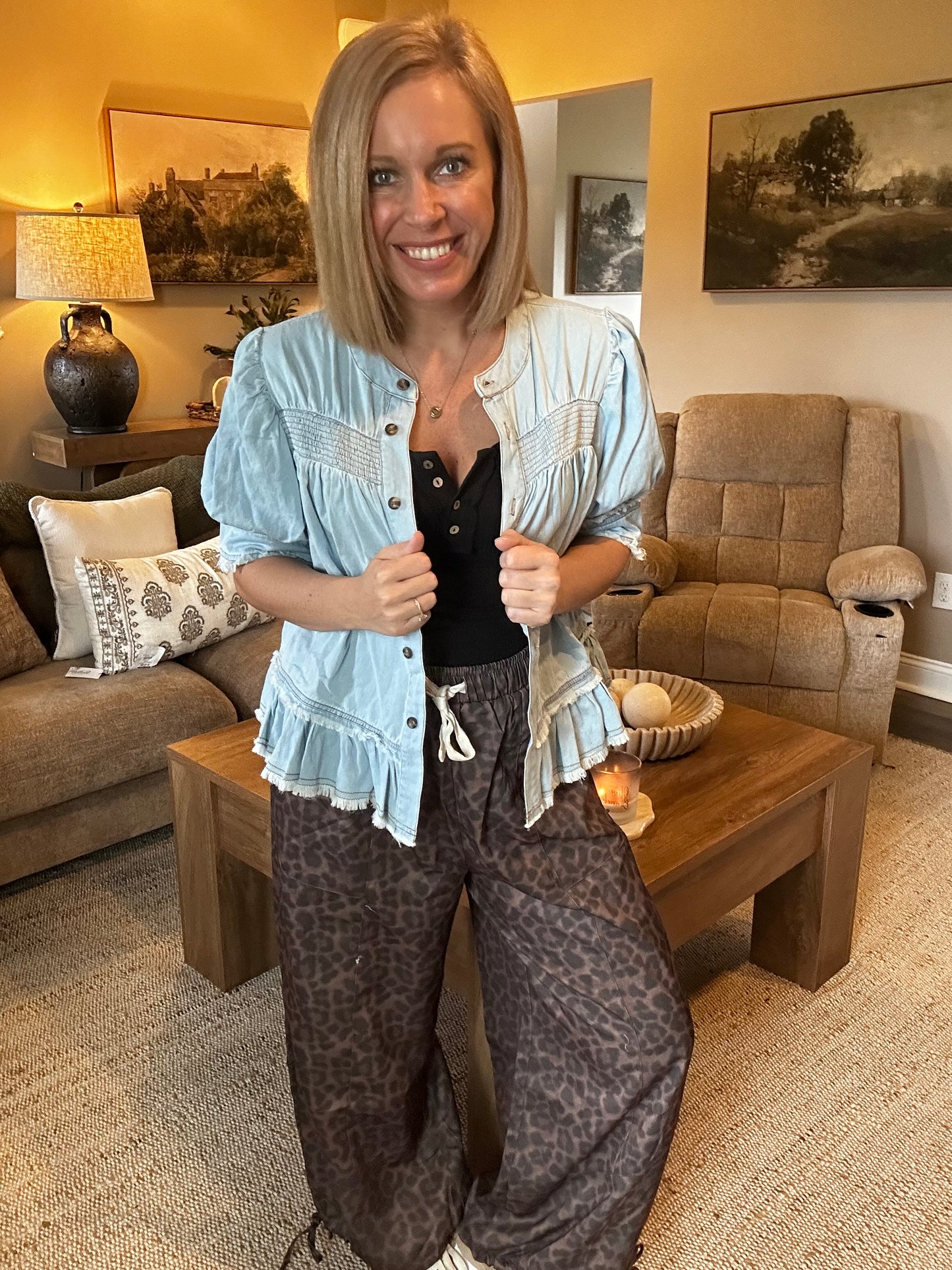 💙 Denim Days Smocked Top