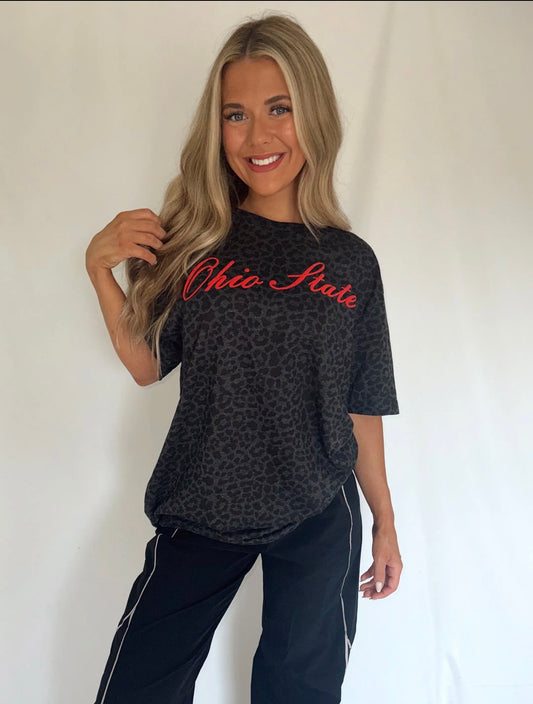 The Lennon Ohio State Leopard Tee ❤️🖤