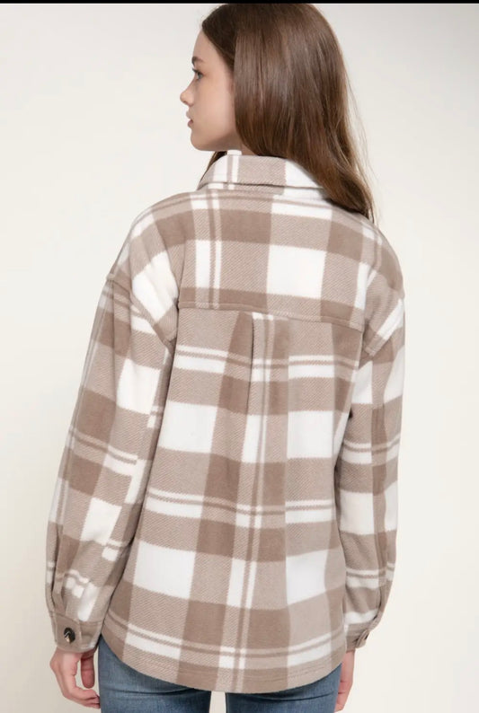🤍 The Callie Plaid Shacket