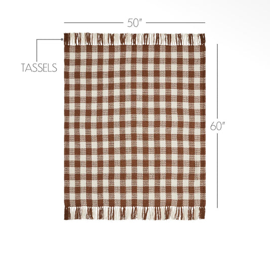 Amber Heritage Check Throw Blanket