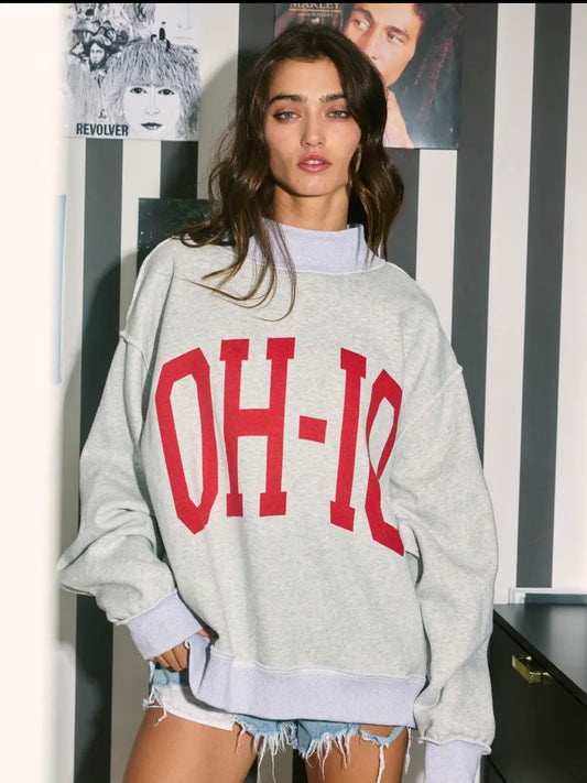 The Scarlett Ohio Reversible Mockneck Sweatshirt ❤️