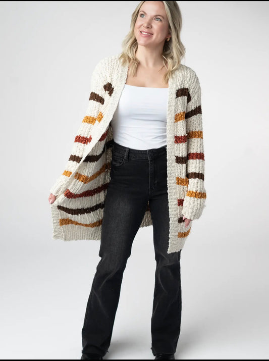 The Maren Autumn Stripe Cardigan 🍂
