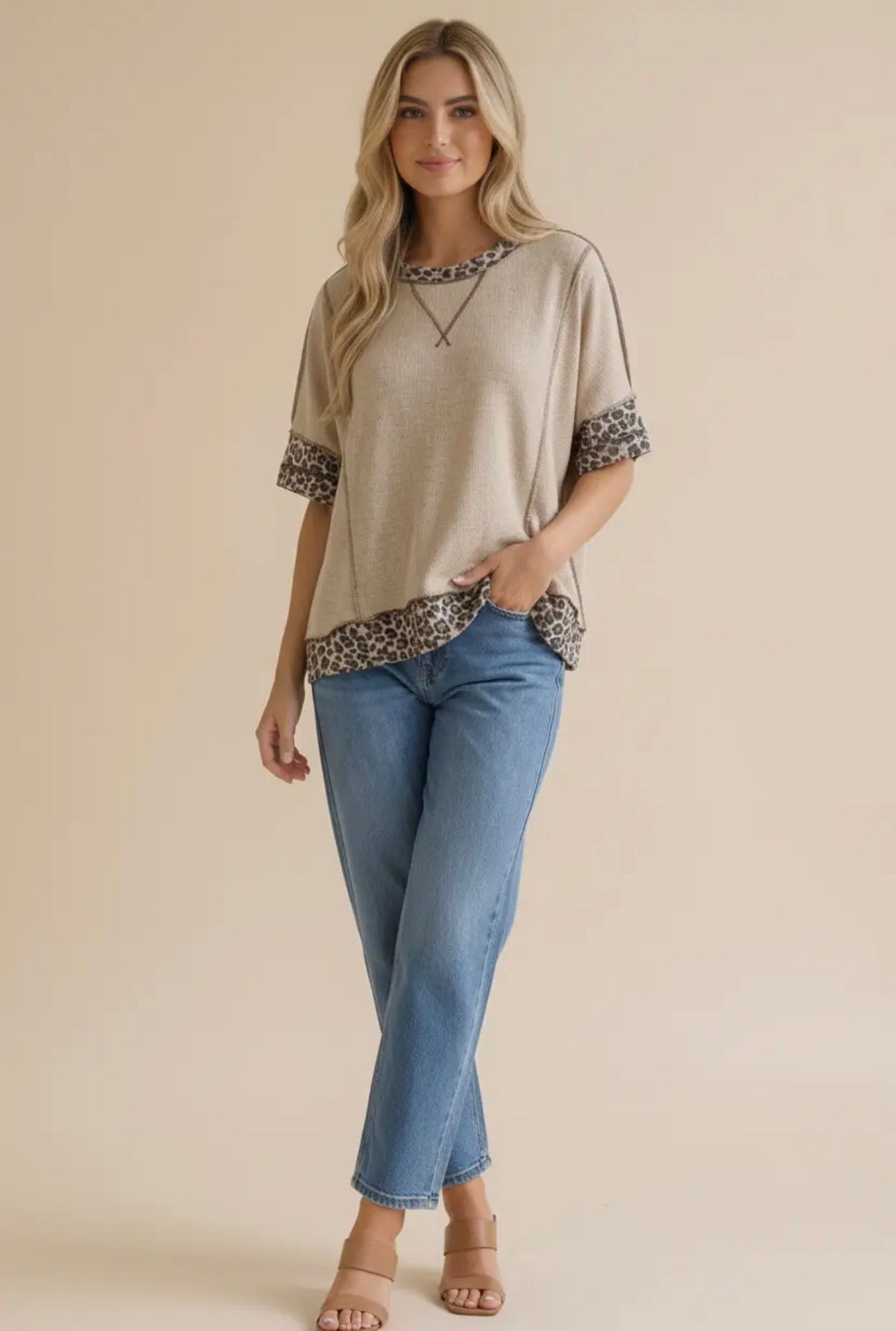 🐆 Wildly Cozy Waffle Knit Top