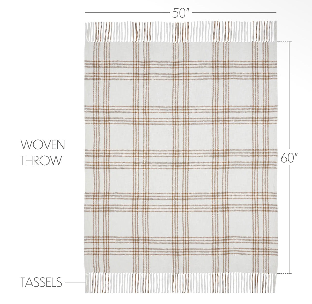 Harvest Wheat Plaid Woven Throw Blanket