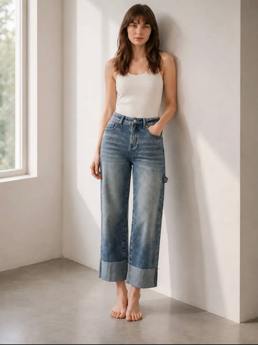 The Tessa Cuffed Carpenter Jeans