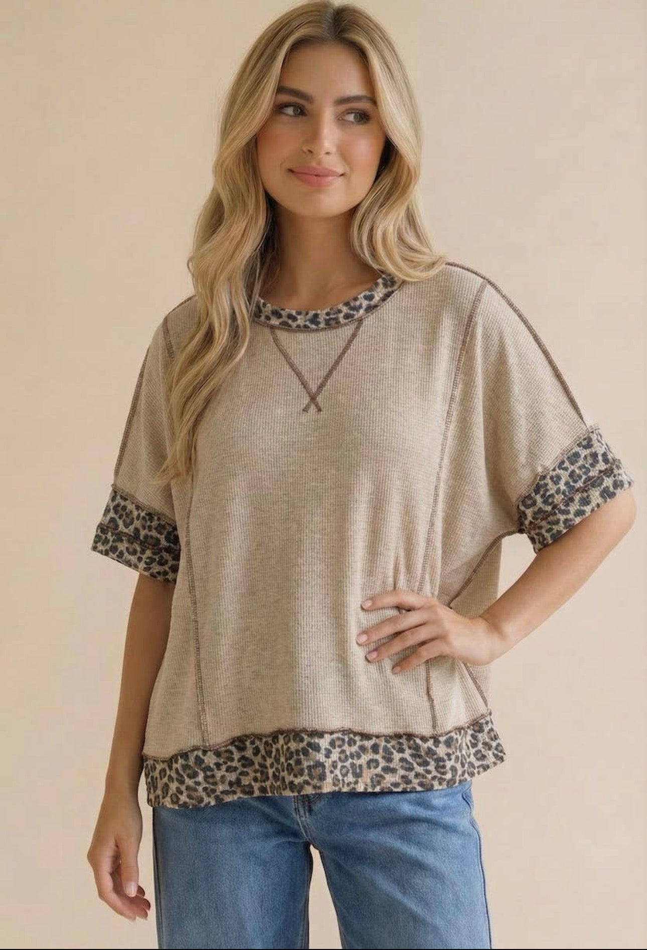 🐆 Wildly Cozy Waffle Knit Top