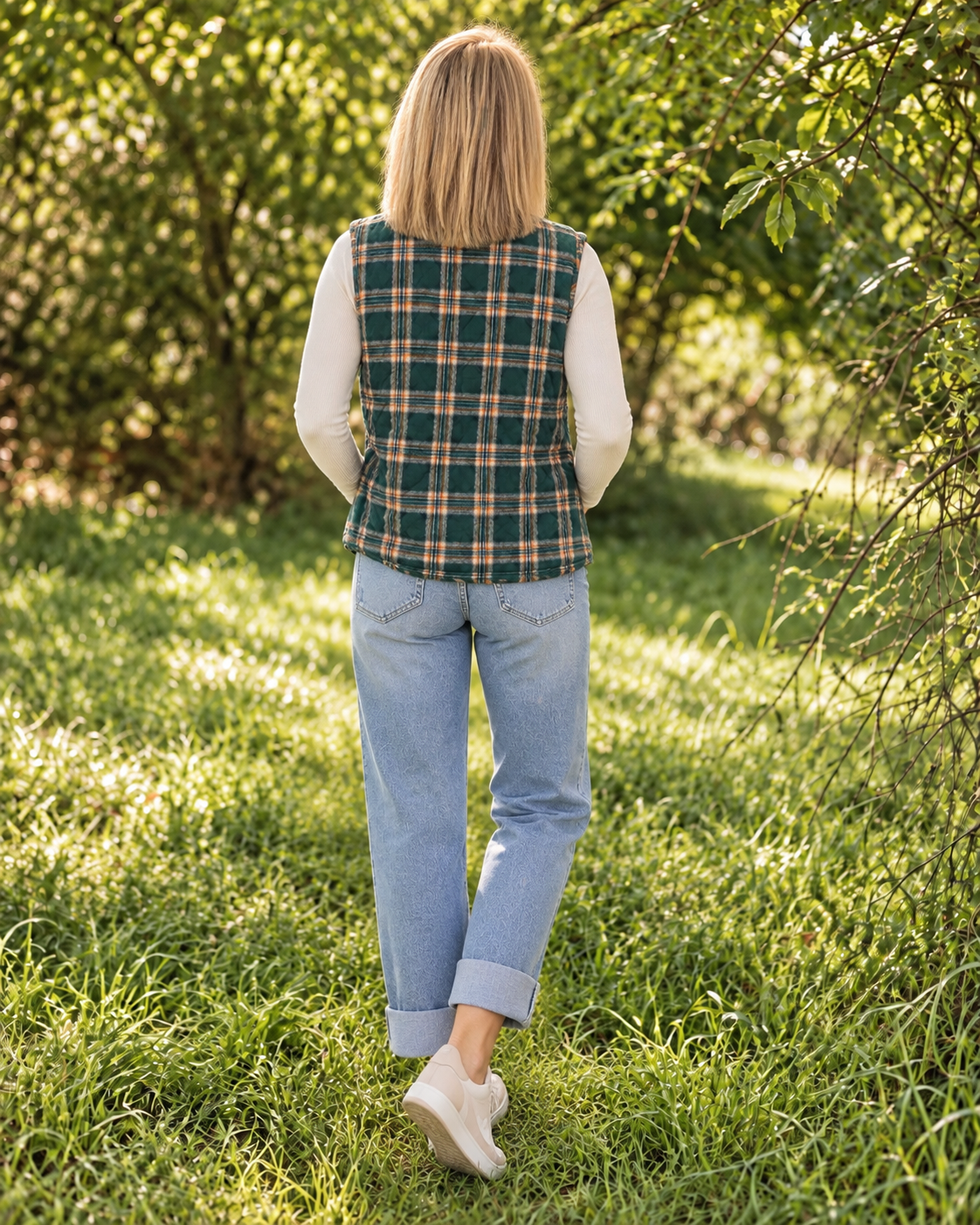 Hadley Plaid Puffer Vest