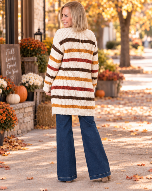 The Maren Autumn Stripe Cardigan 🍂