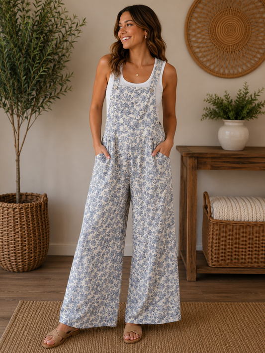 Bluebell Meadow Overalls Set