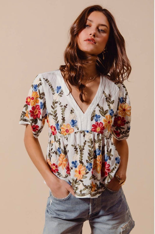🌸 Floral Daydream Embroidered Top 🌸