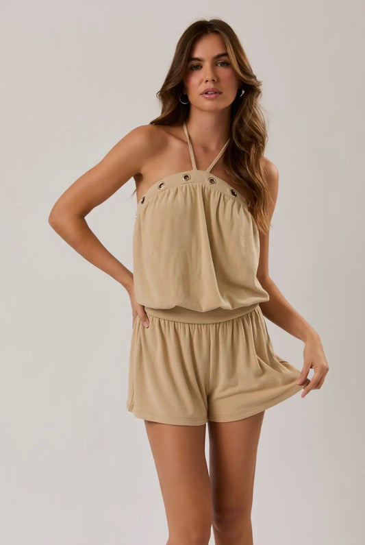 Sandy Shores Halter Romper