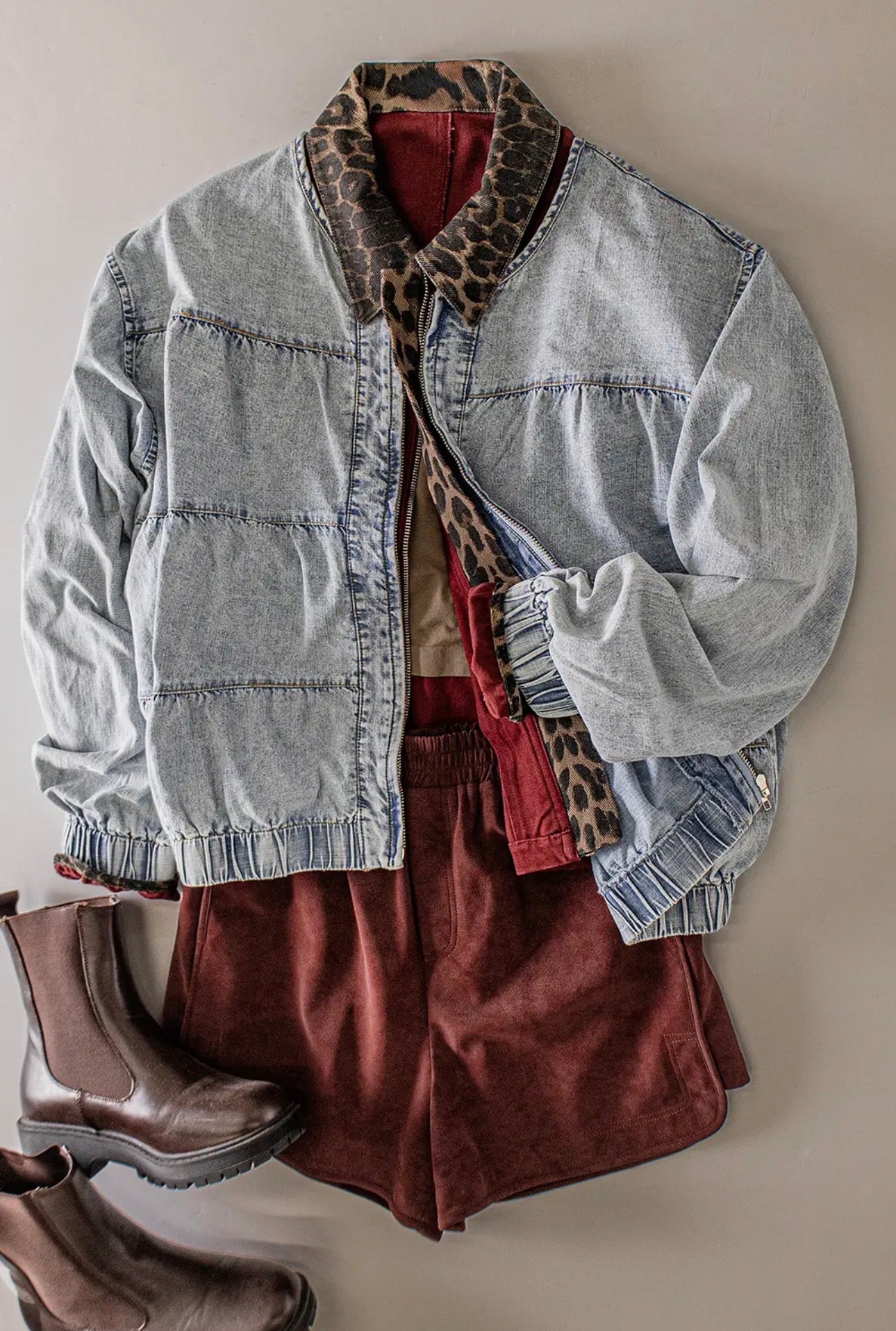 Wild Side Denim Bomber Jacket