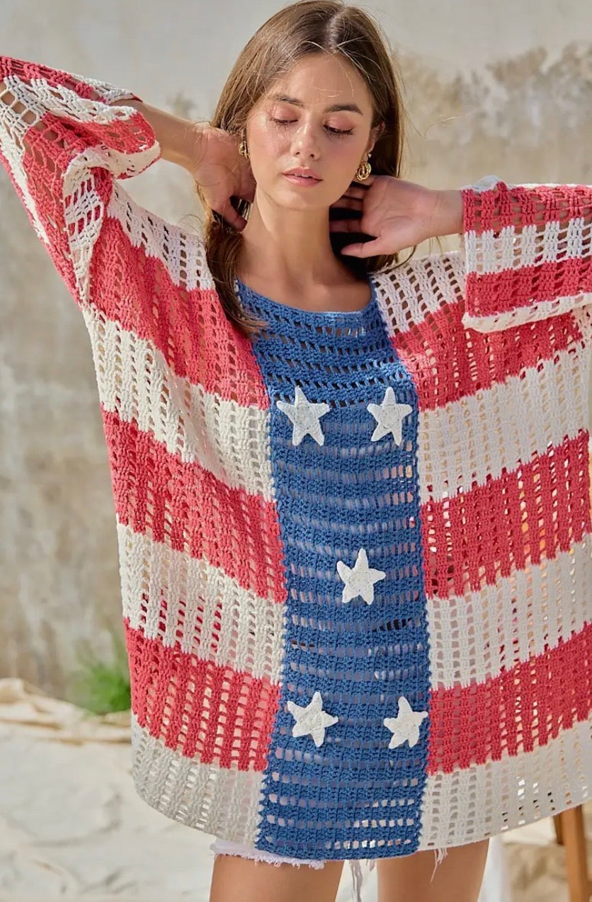 ⭐ American Dream Crochet Sweater ⭐