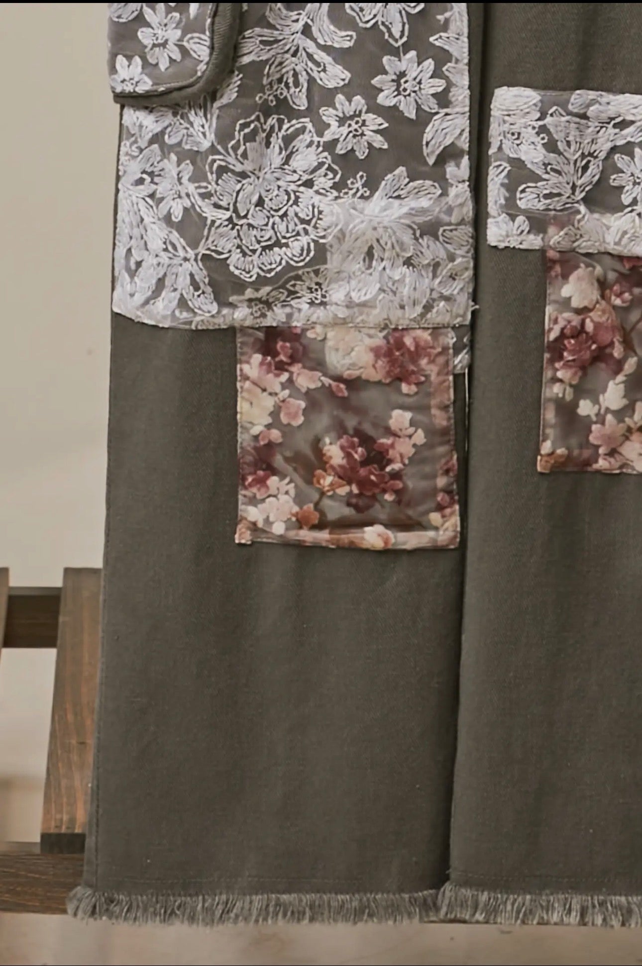 Olive Meadow Patchwork Overalls