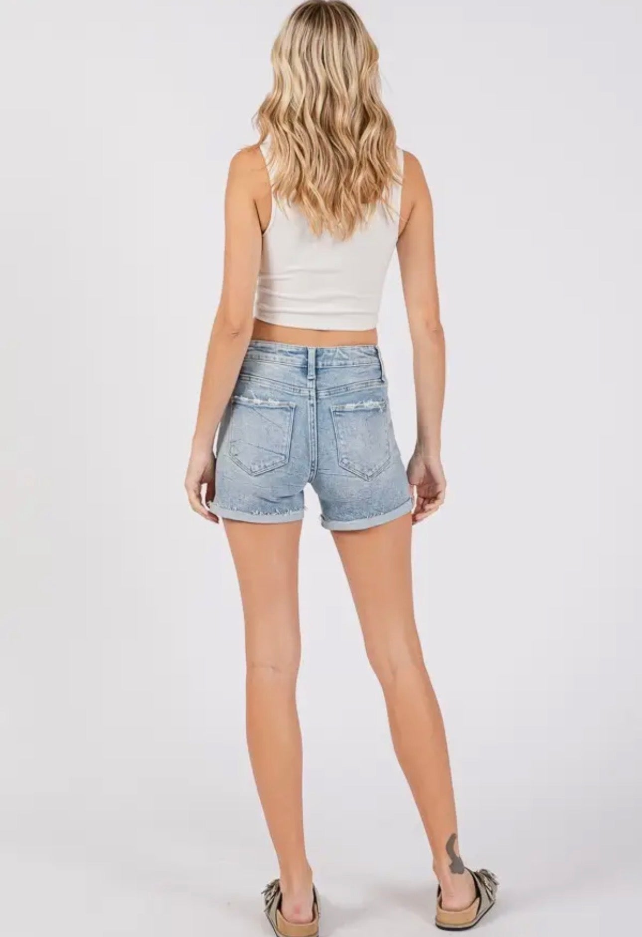 Sandy Shore Cuffed Shorts