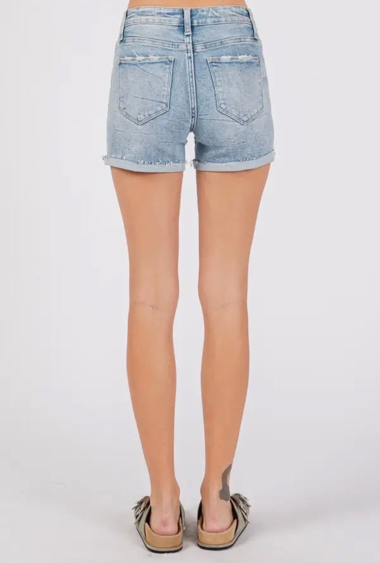 Sandy Shore Cuffed Shorts