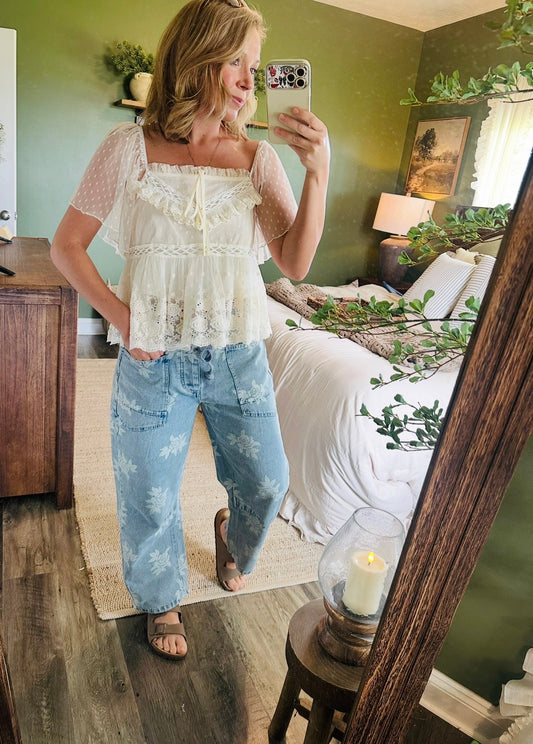 Ivory Whisper Lace Blouse