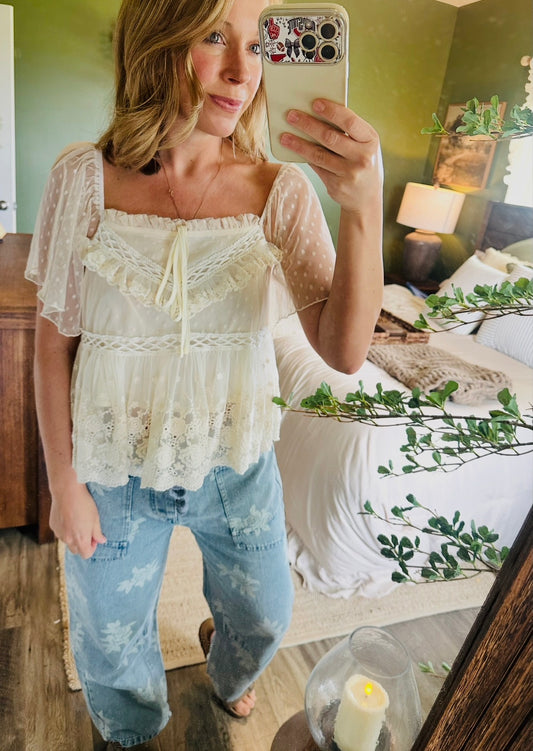 Ivory Whisper Lace Blouse