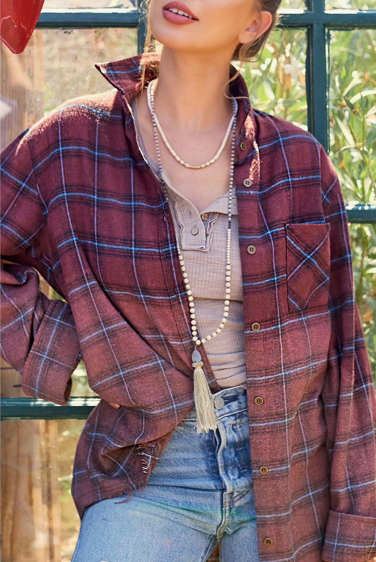 Chocolate Cabin Flannel Shacket
